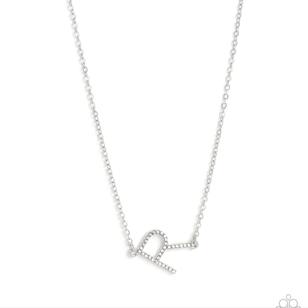 INITIALLY Yours - R - White Necklace